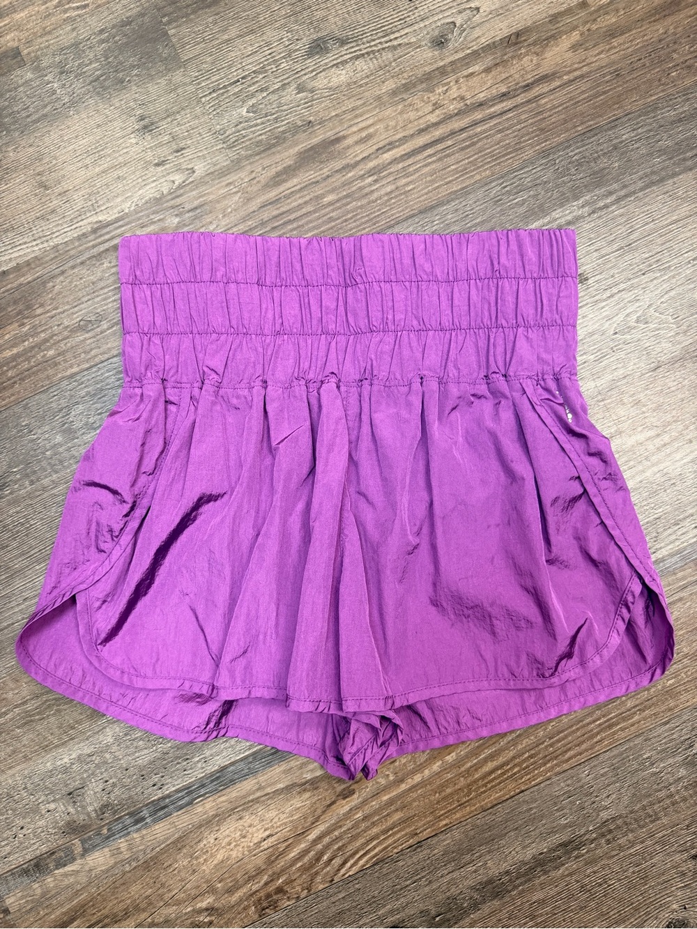 FP Movement Wide Band Nylon Purple Athletic Shorts Size M